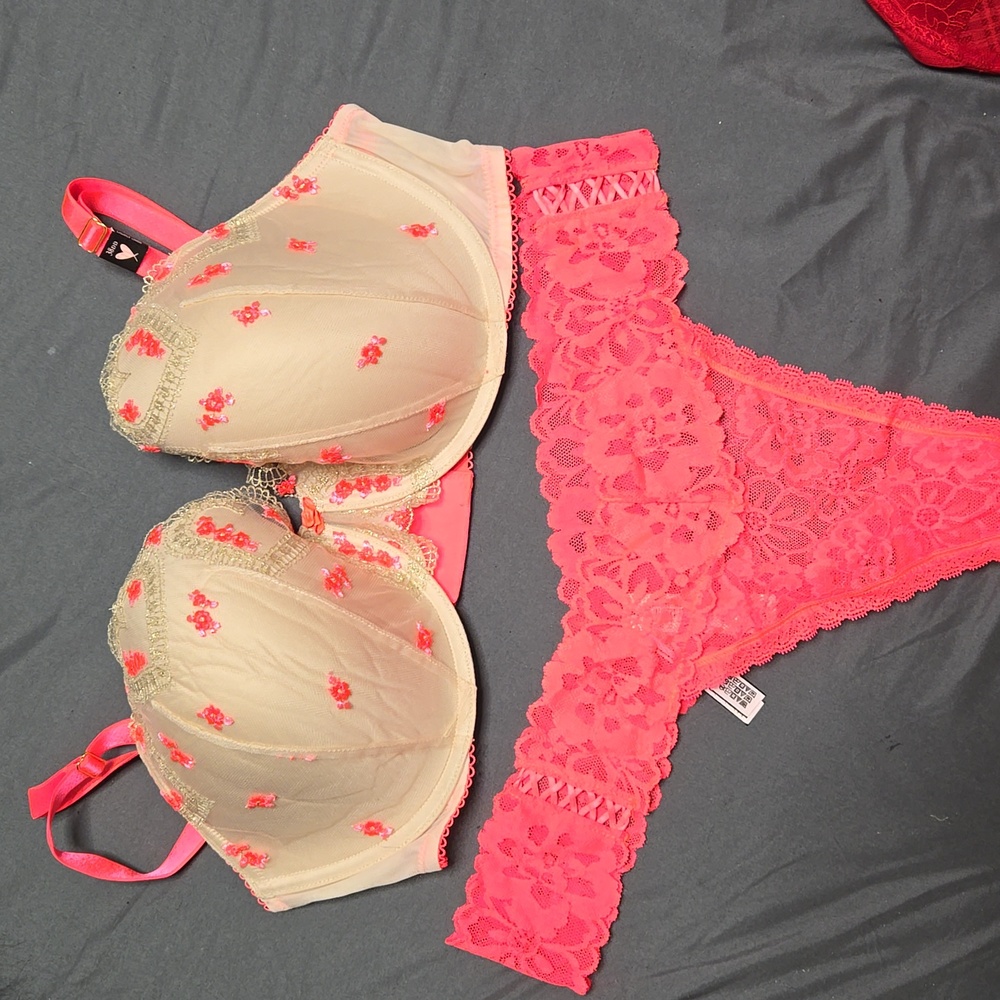 Victoria Secret 38DD bra set dream angels new not xl thong